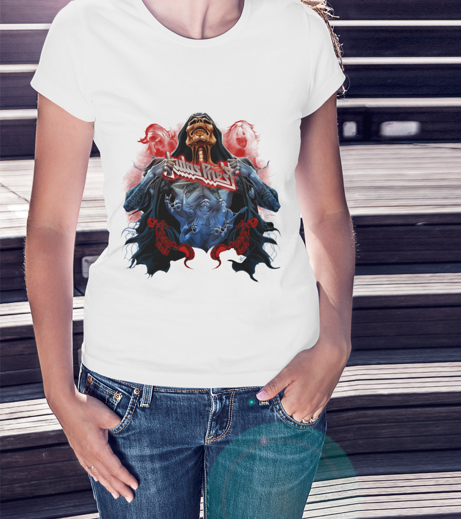 Judas Priest DH 89 Screaming For Vengeance Skeleton T-Shirt