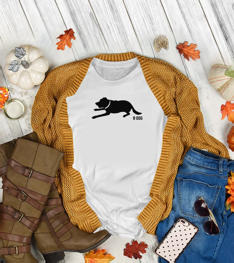 B Dog Silhouette Relaxing Day T-Shirt