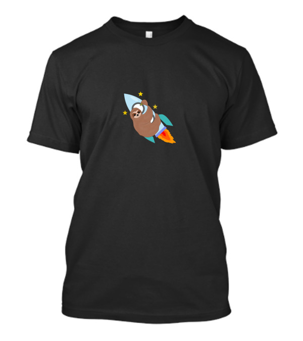 Sloth Rocket Journey With Stars Space Bound T-Shirt