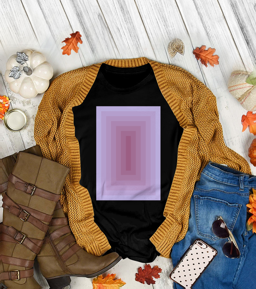 Into the Pink Geometric Gradient Rectangles T-Shirt