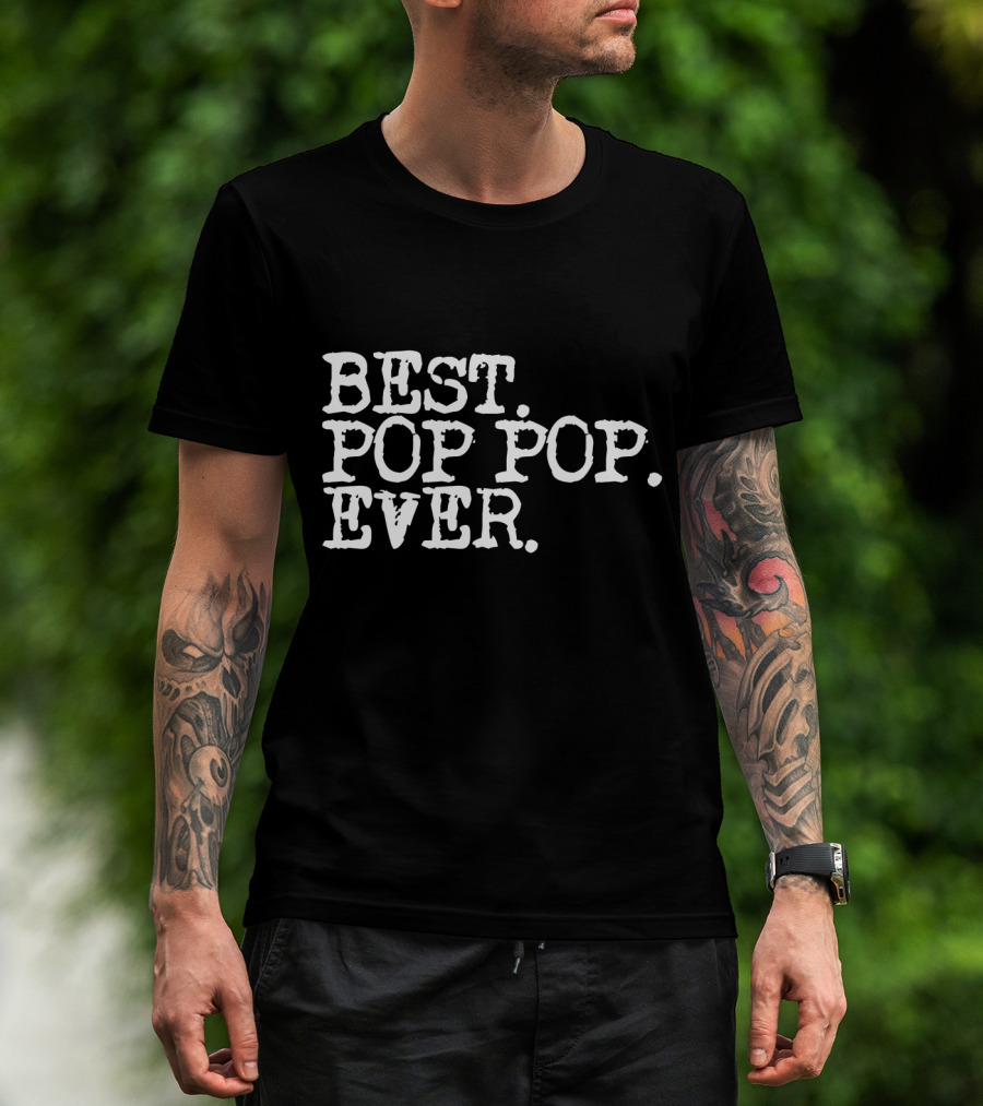 Best Pop Pop Ever Grandpa Papa Threadrock Men's Gift T-Shirt