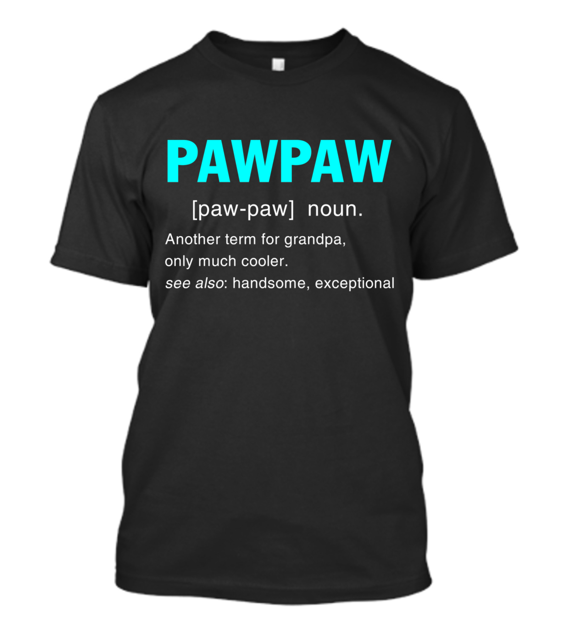 PawPaw Definition Noun Grandpa Cooler Handsome Exceptional T-Shirt