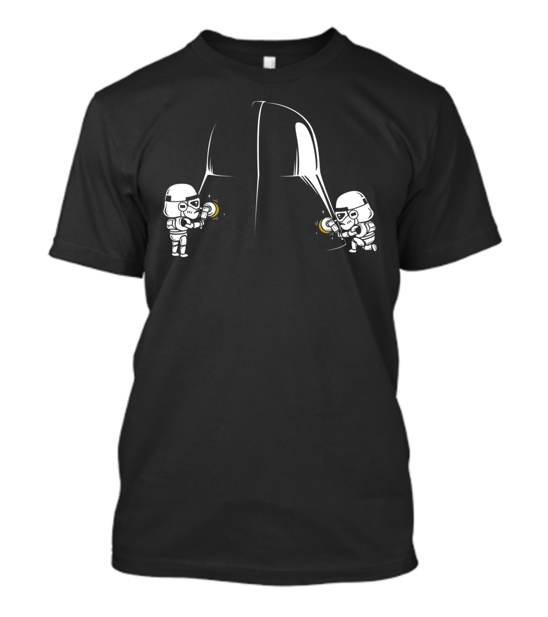 Star Wars Stormtroopers Polishing Darth Vader Helmet T-Shirt