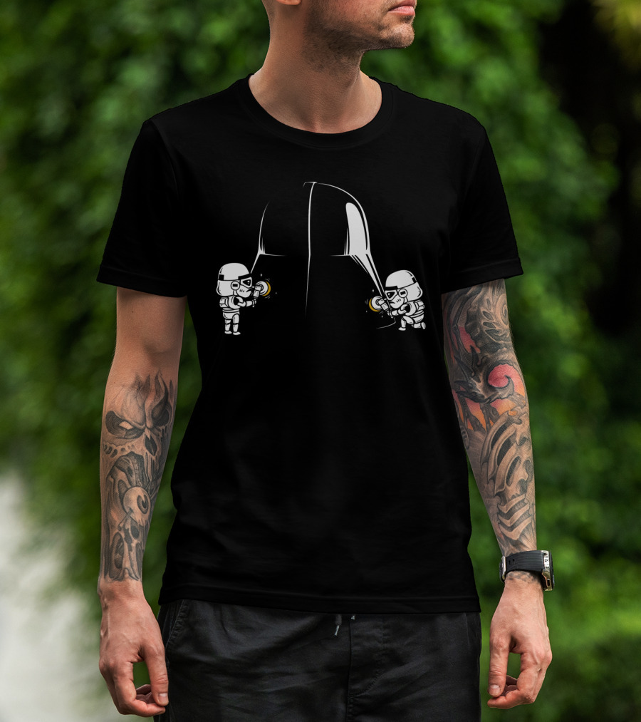 Star Wars Stormtroopers Polishing Darth Vader Helmet T-Shirt