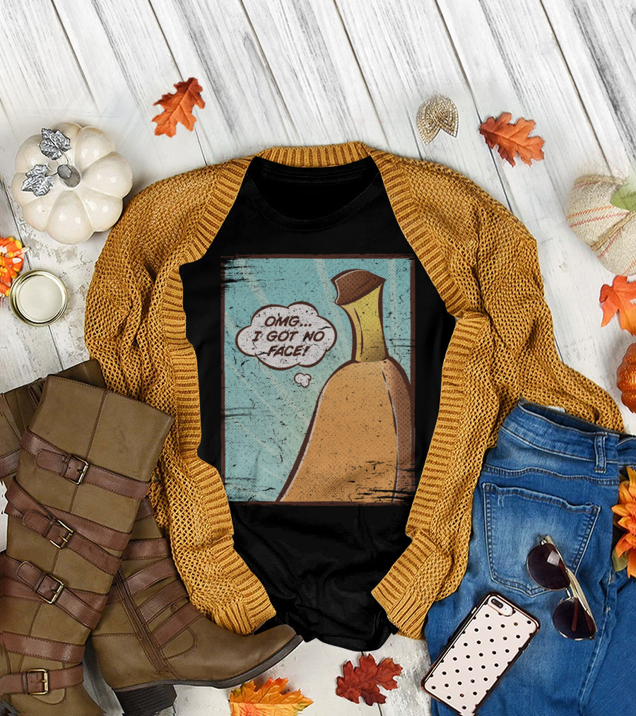 OMG I Got No Face Headless Banana Graphic Pop T-Shirt