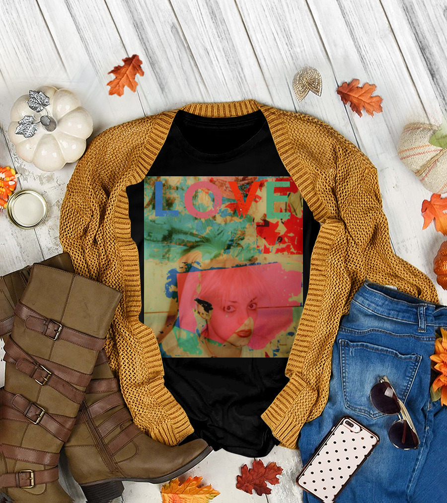 LOVE PUNK NINA MULTICOLOR ABSTRACT BACKGROUND T-Shirt