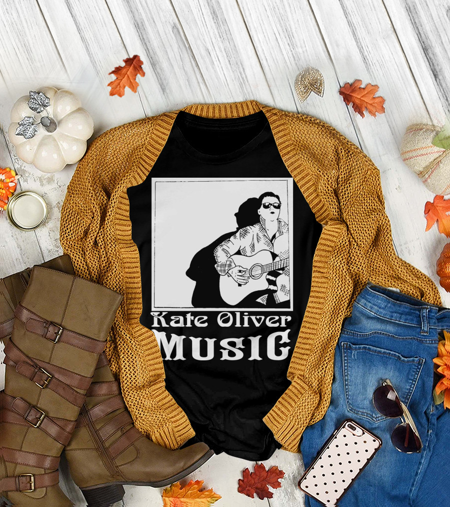 Kate Oliver Acoustic Music Style Guitarist T-Shirt