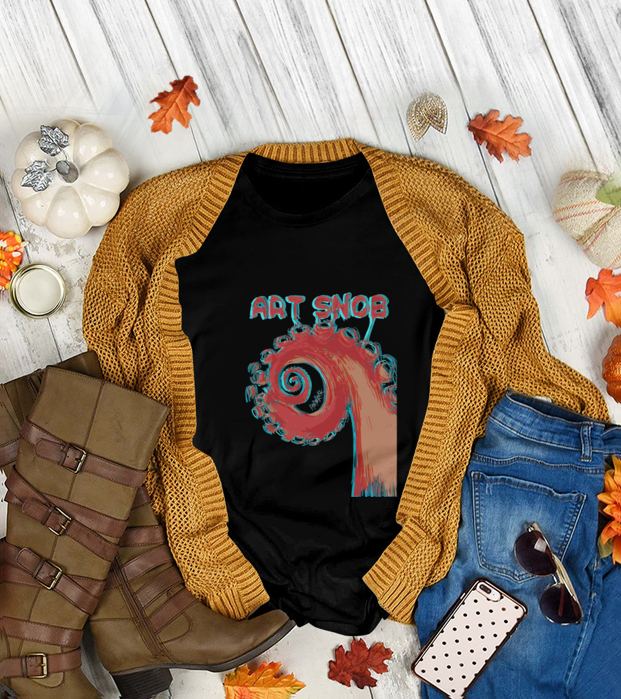 Art SNOB Tentacle Spiral Vision Retro Vibe T-Shirt
