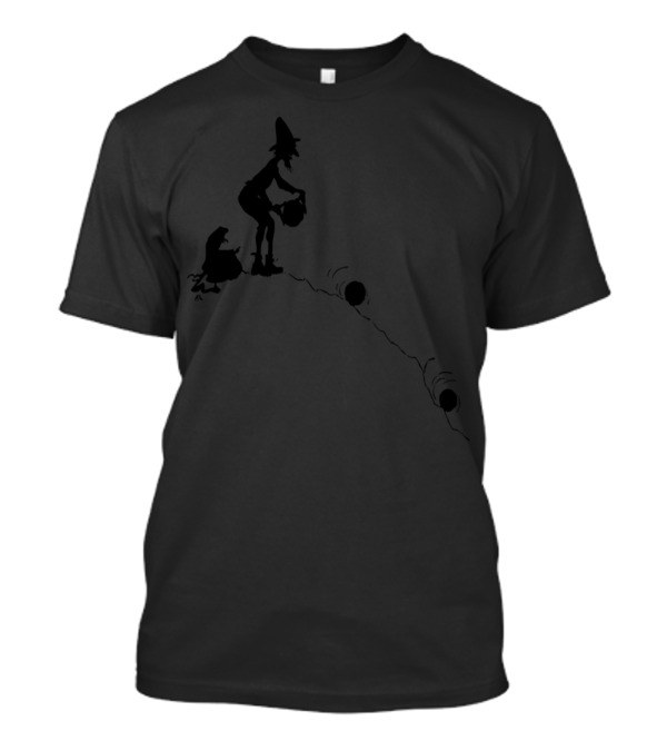 Witches Rolling Pumpkins Downhill T-Shirt