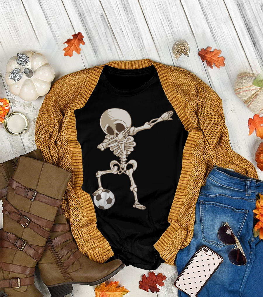 Skeleton Dab with Soccer Ball T-Shirt