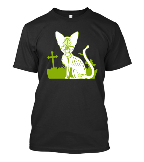 Skeleton Cat Cemetery By DiegoRamonArt T-Shirt