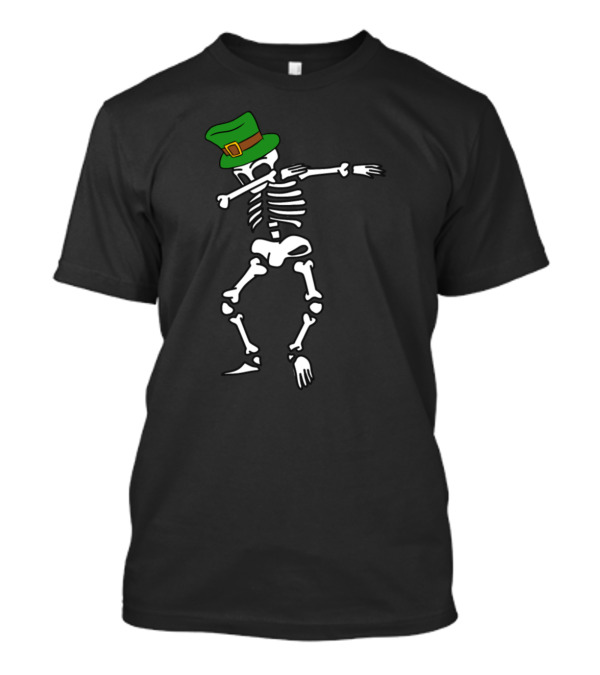 St Patrick's Day Skeleton Leprechaun Hat Dab T-Shirt