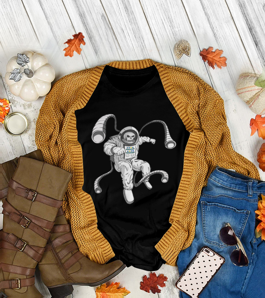 Space Skelly Astronaut Skeleton Adventure T-Shirt