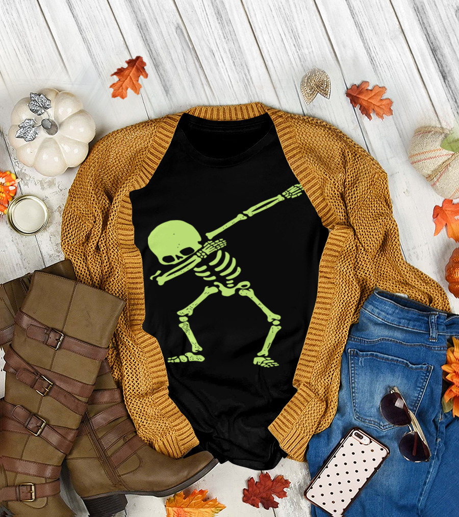Skeleton Dab Hip Hop Skull Dance Pose T-Shirt