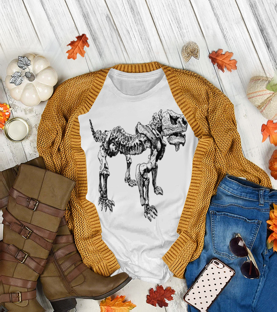 Pareiasaurus Dinosaur Skeleton Fossil T-Shirt