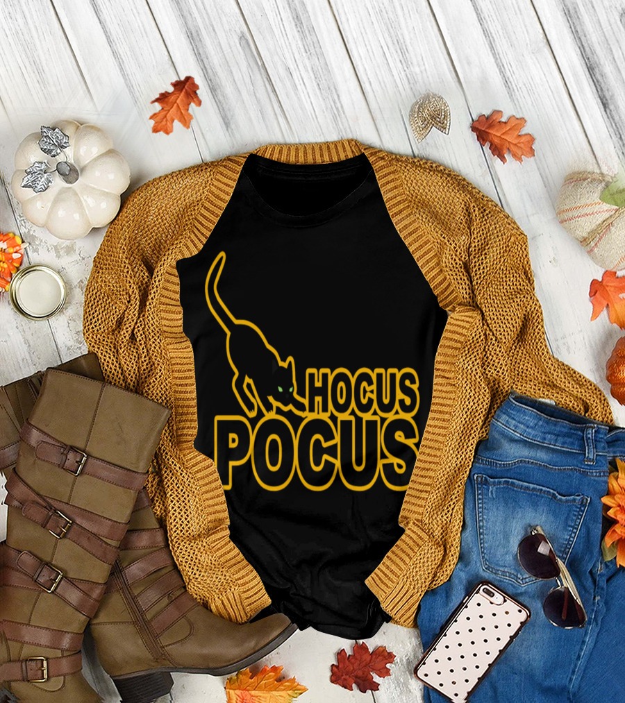 Hocus Pocus Black Cat Halloween Magic T-Shirt