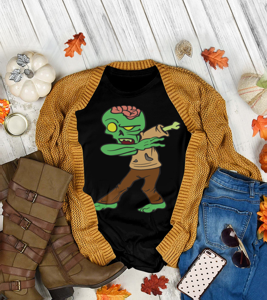 Dabbing Dab Dancing Halloween Zombie Monster T-Shirt