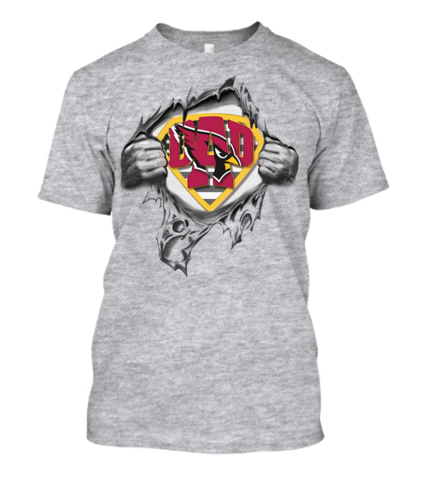 Superdad Dad Arizona Cardinals Logo Comic T-Shirt