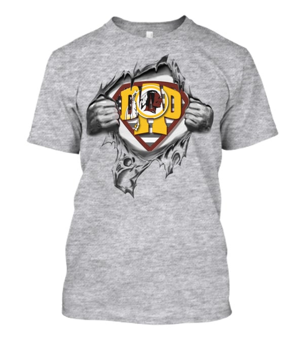 Superdad Washington Redskins Logo Tear Strip T-Shirt