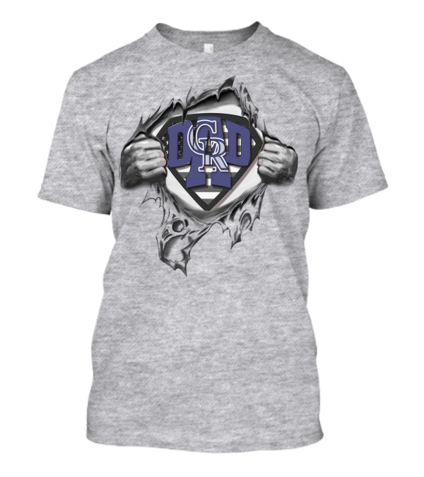 SUPERDAD Colorado Rockies CR Logo Emblem T-Shirt