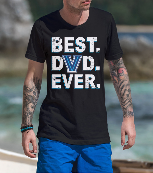 BEST DAD EVER Villanova Wildcats V T-Shirt