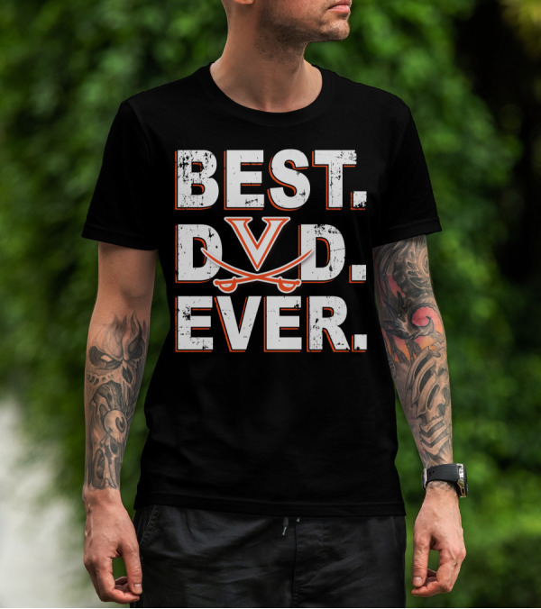 BEST DAD EVER VIRGINIA CAVALIERS V T-Shirt