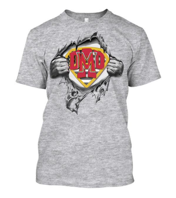 SUPERDAD MARYLAND TERRAPINS SUPERMAN STYLE LOGO TORN CHEST T-Shirt