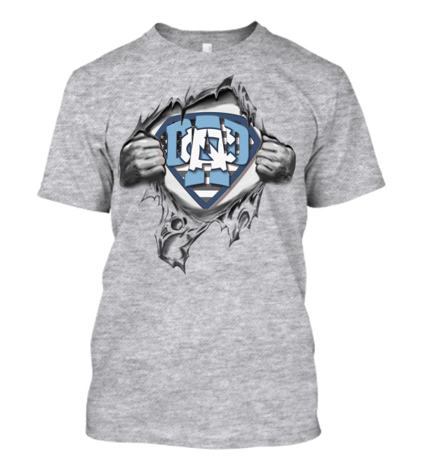 SUPERDAD NORTH CAROLINA TAR HEELS SUPERMAN T-Shirt