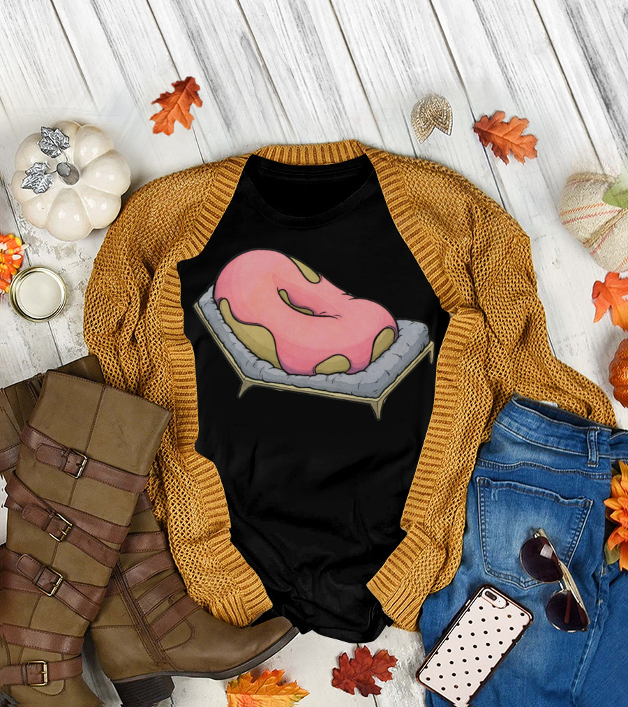 Tell Me About Your Mother Pink Donut Couch Surreal Humor T-Shirt