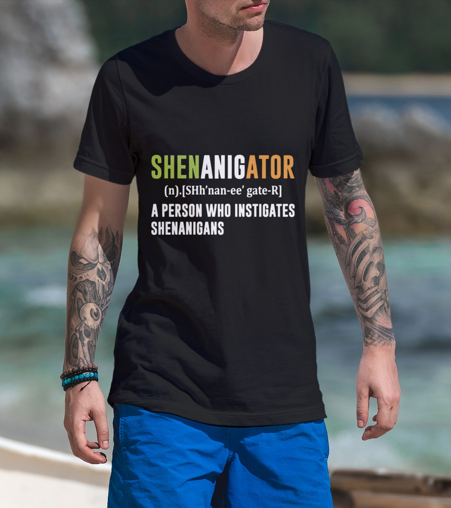 Shenanigator Definition A Person Who Instigates Shenanigans T-Shirt
