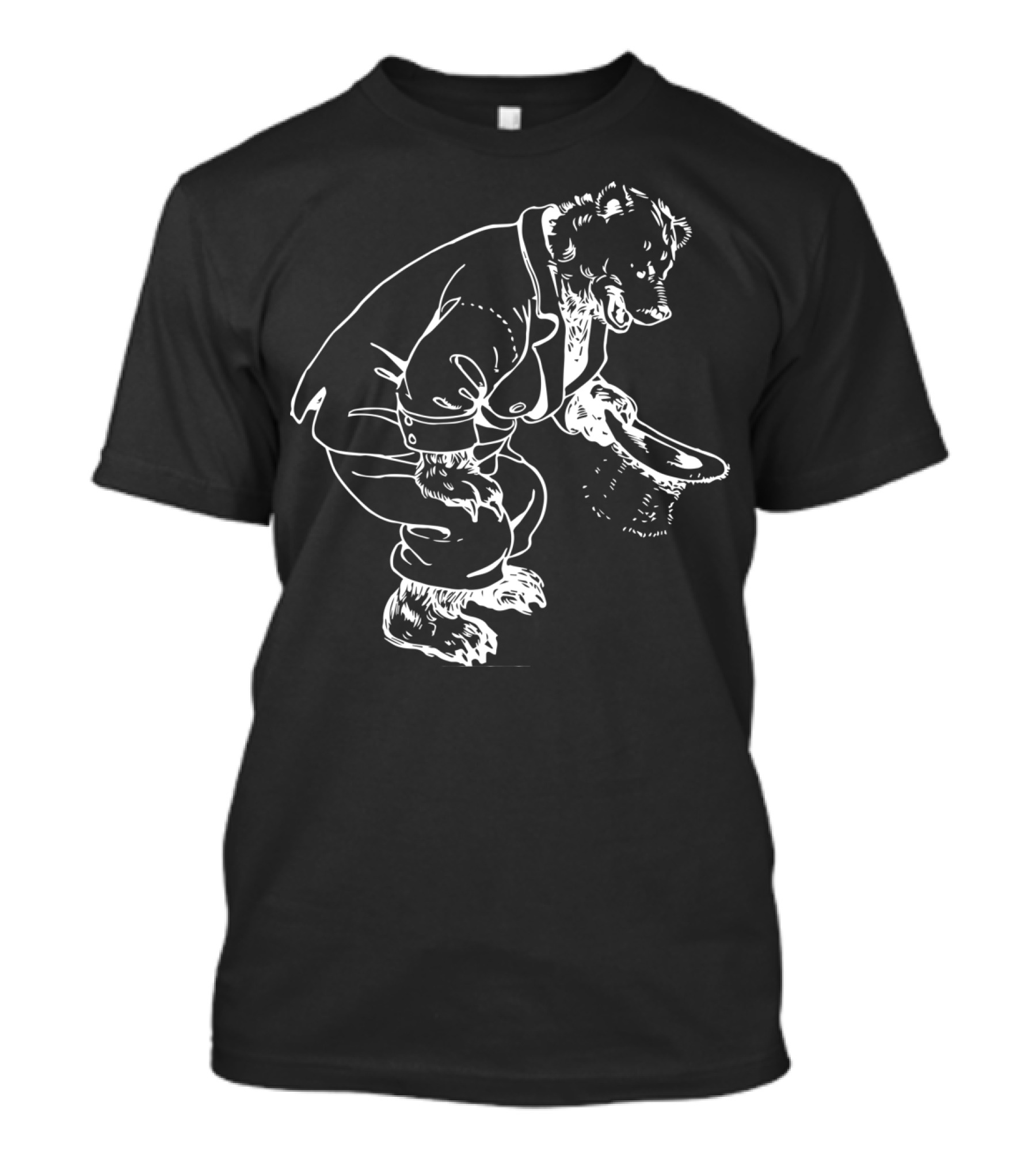 Papa Bear Tipping Hat Creative Stylish T-Shirt