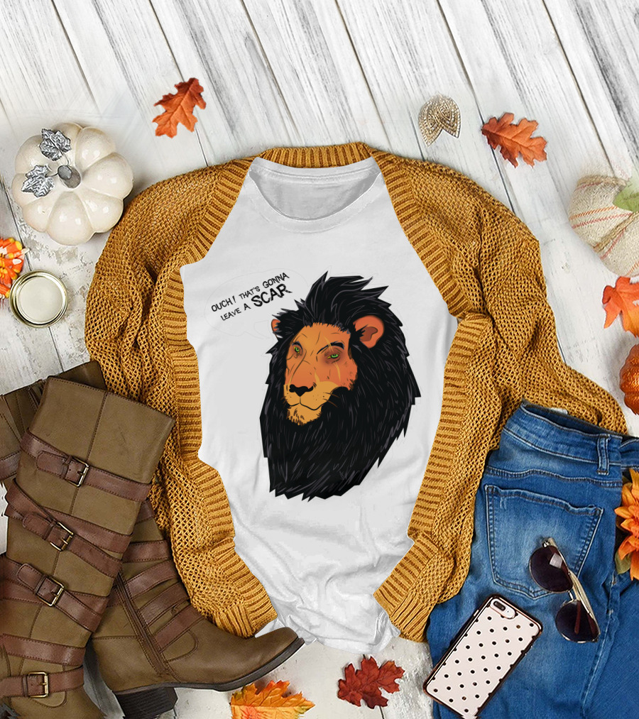 Ouch That's Gonna Leave A Scar The King's Vicious Pun Lion T-Shirt