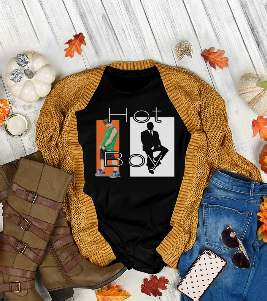 Hot Boy Casual Streetwear Meets Formal Silhouette Duality T-Shirt