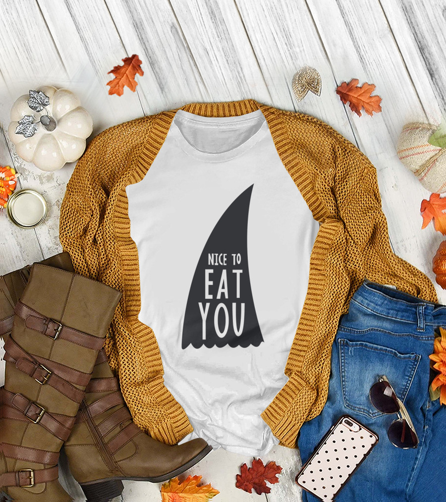 Nice to Eat You Shark Fin T-Shirt