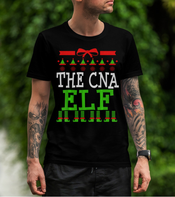 CNA Elf Christmas Nurse Nursing Student Funny Holiday T-Shirt