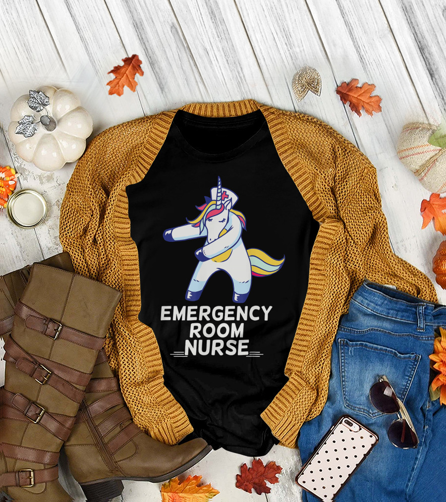 Emergency Room Nurse Unicorn Floss Dance T-Shirt