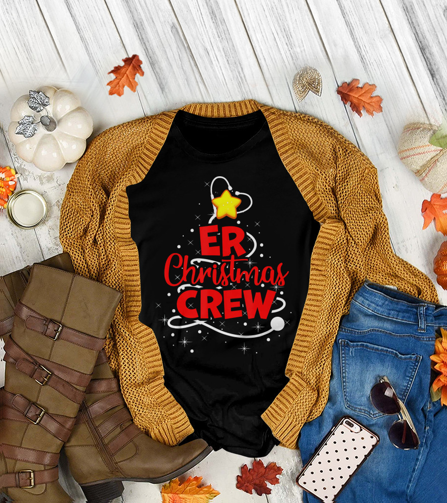 ER Christmas Crew Funny Nurse Holiday Team T-Shirt