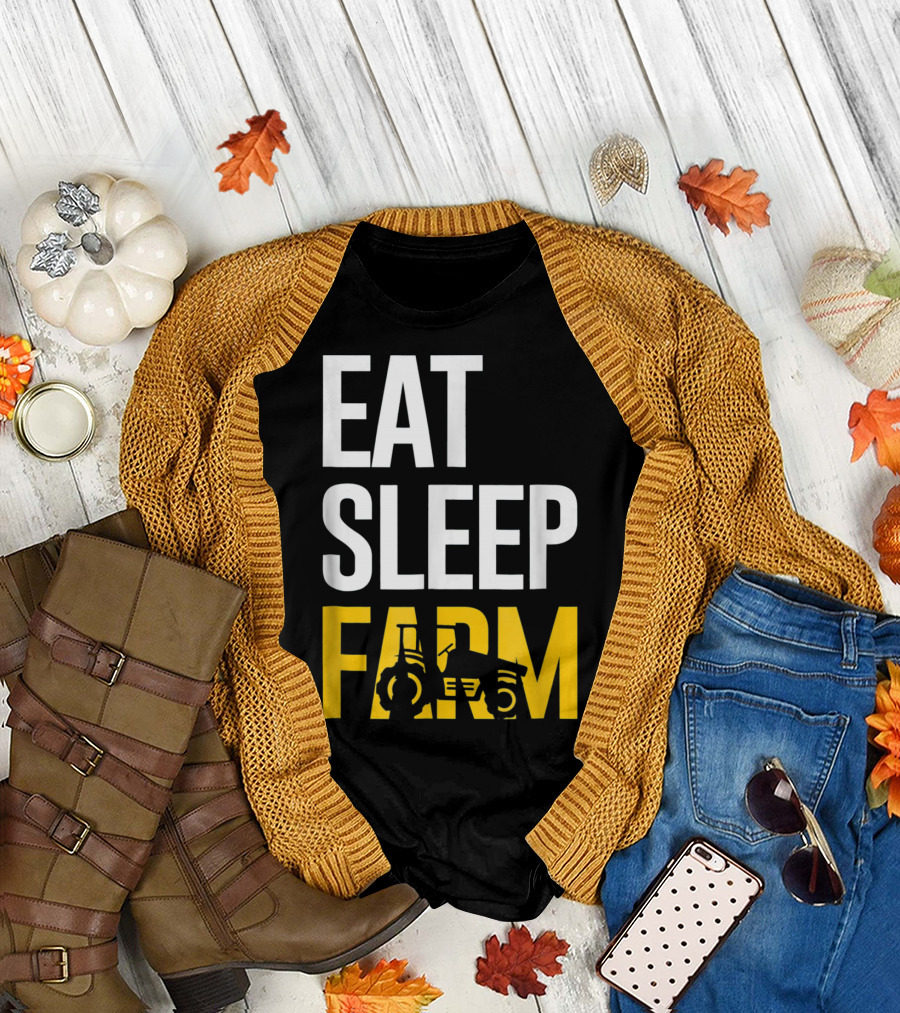 Eat Sleep Farm Tractor Farming T-Shirt