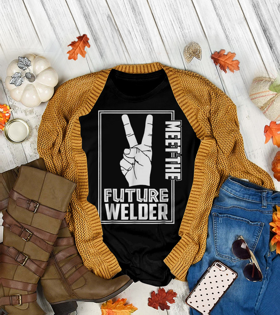 Meet the Future Welder Peace Sign T-Shirt