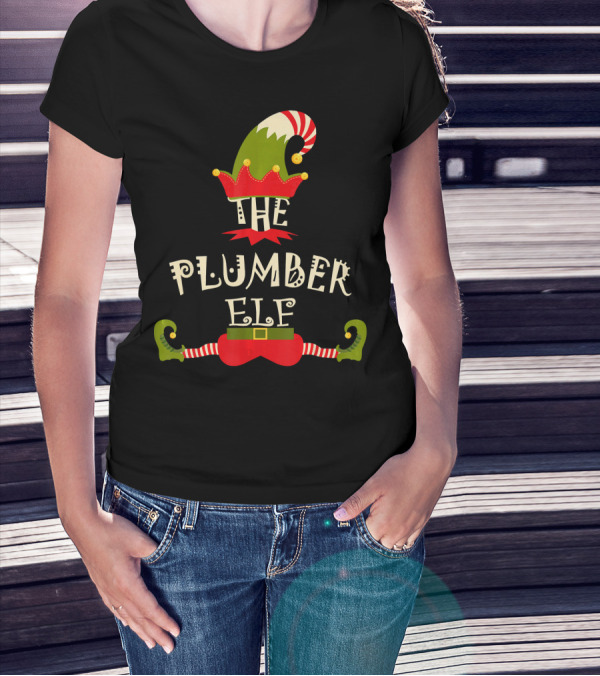 The Plumber Elf Christmas Funny Cool T-Shirt