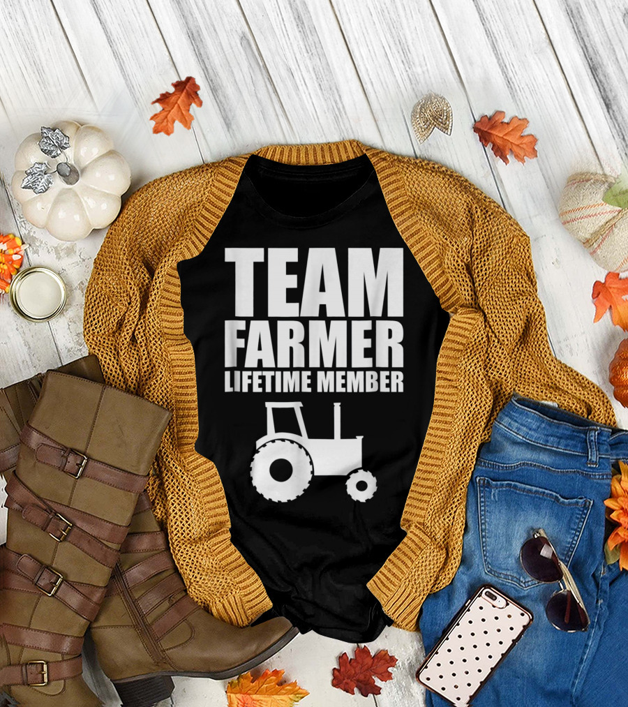 Team Farmer Lifetime Member Tractor T-Shirt