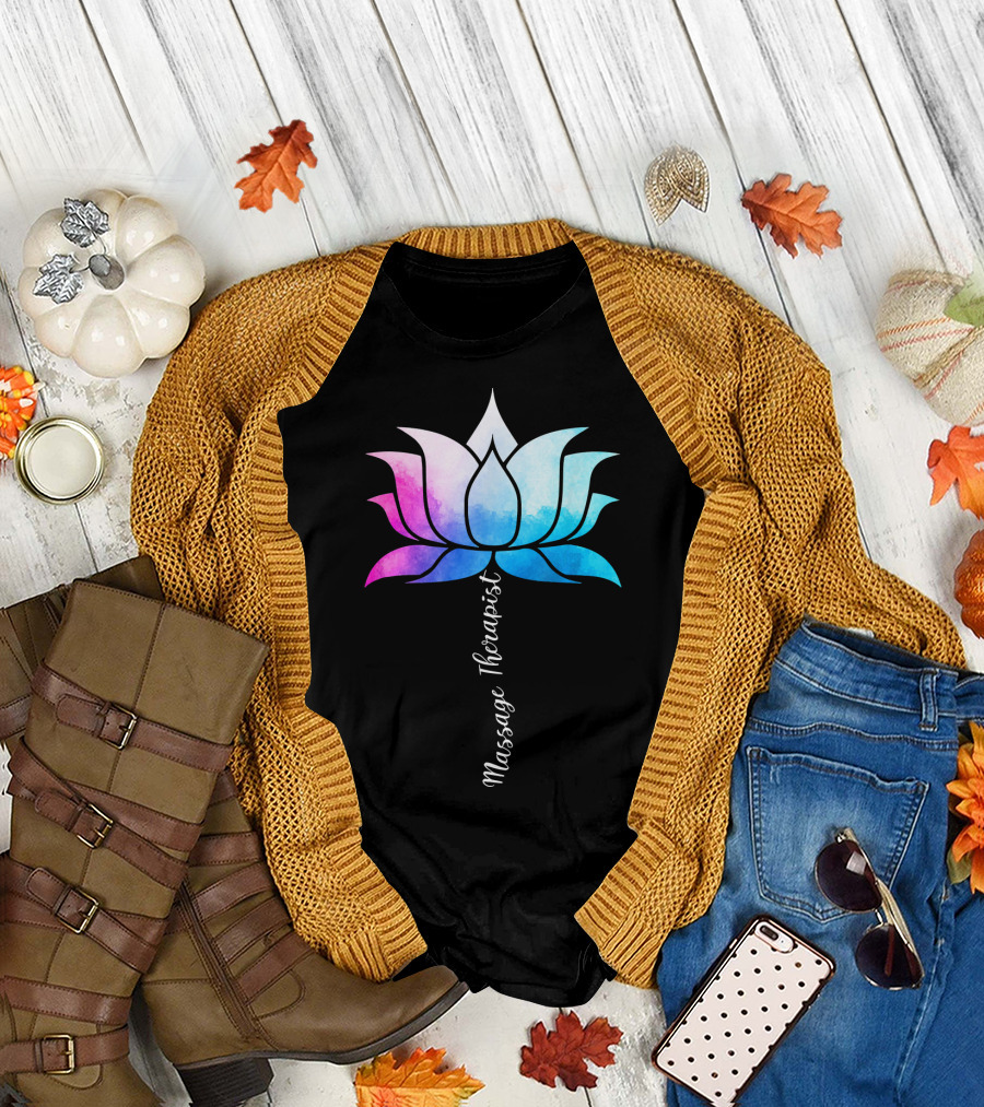 Massage Therapist Lotus Flower T-Shirt