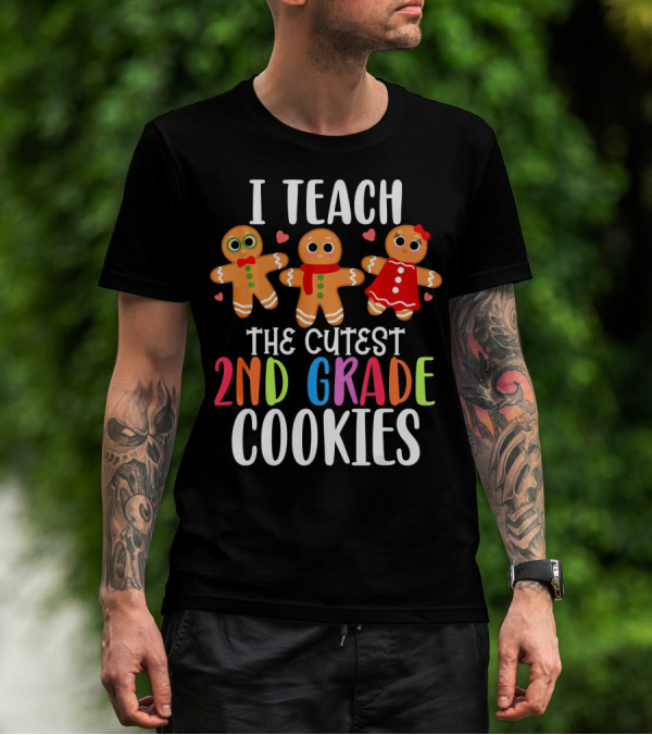 I Teach The Cutest 2nd Grade Cookies Gingerbread Heart T-Shirt