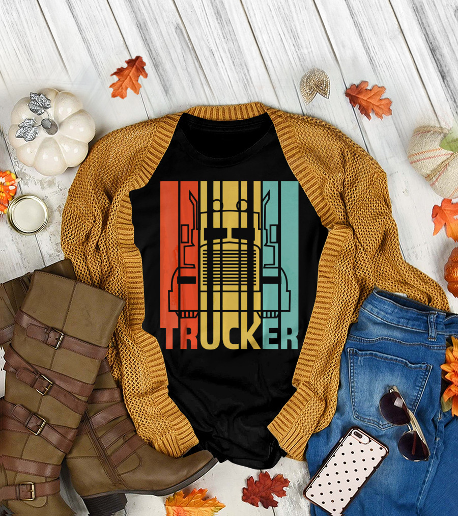 Long Distance Trucker Truck Driver Vintage T-Shirt