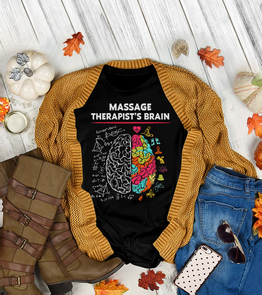 Massage Therapist's Brain Mathematical and Creative Duality T-Shirt