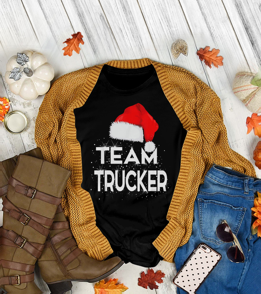 TEAM TRUCKER Santa Hat Holiday Edition T-Shirt