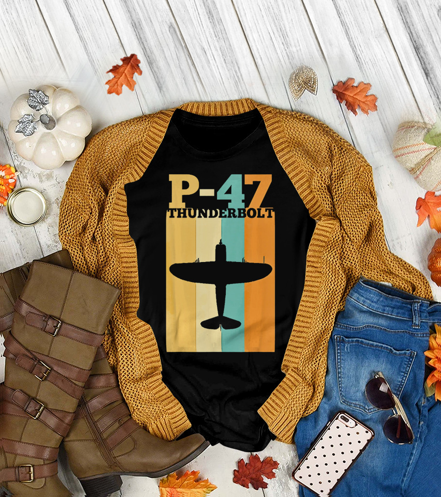 P-47 Thunderbolt Vintage Warbird Fighter T-Shirt