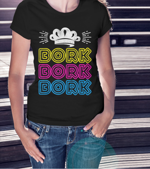 Bork Bork Bork Chef Hat Cartoon Humorous Swedish Chef T-Shirt