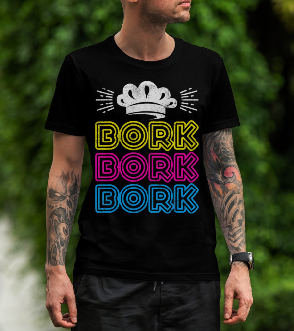 Bork Bork Bork Chef Hat Cartoon Humorous Swedish Chef T-Shirt
