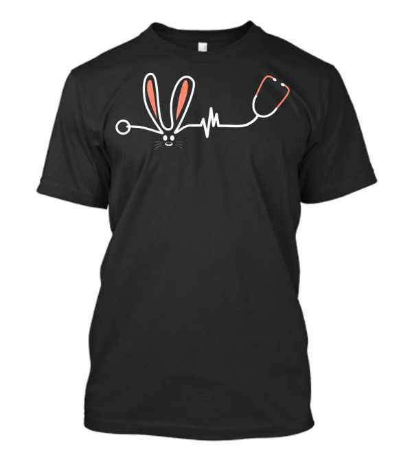 Easter Bunny Nurse Doctor Heartbeat Stethoscope T-Shirt